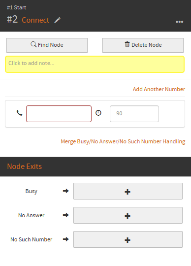 the Connect node with additional configuration